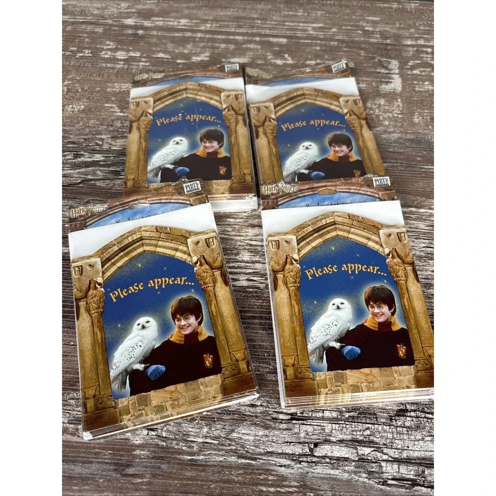 32 Vintage Harry Potter Party Invitation Cards Sealed (8 per pack) 4 packs